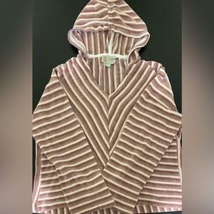 Anthropologie Striped Hooded Sweater